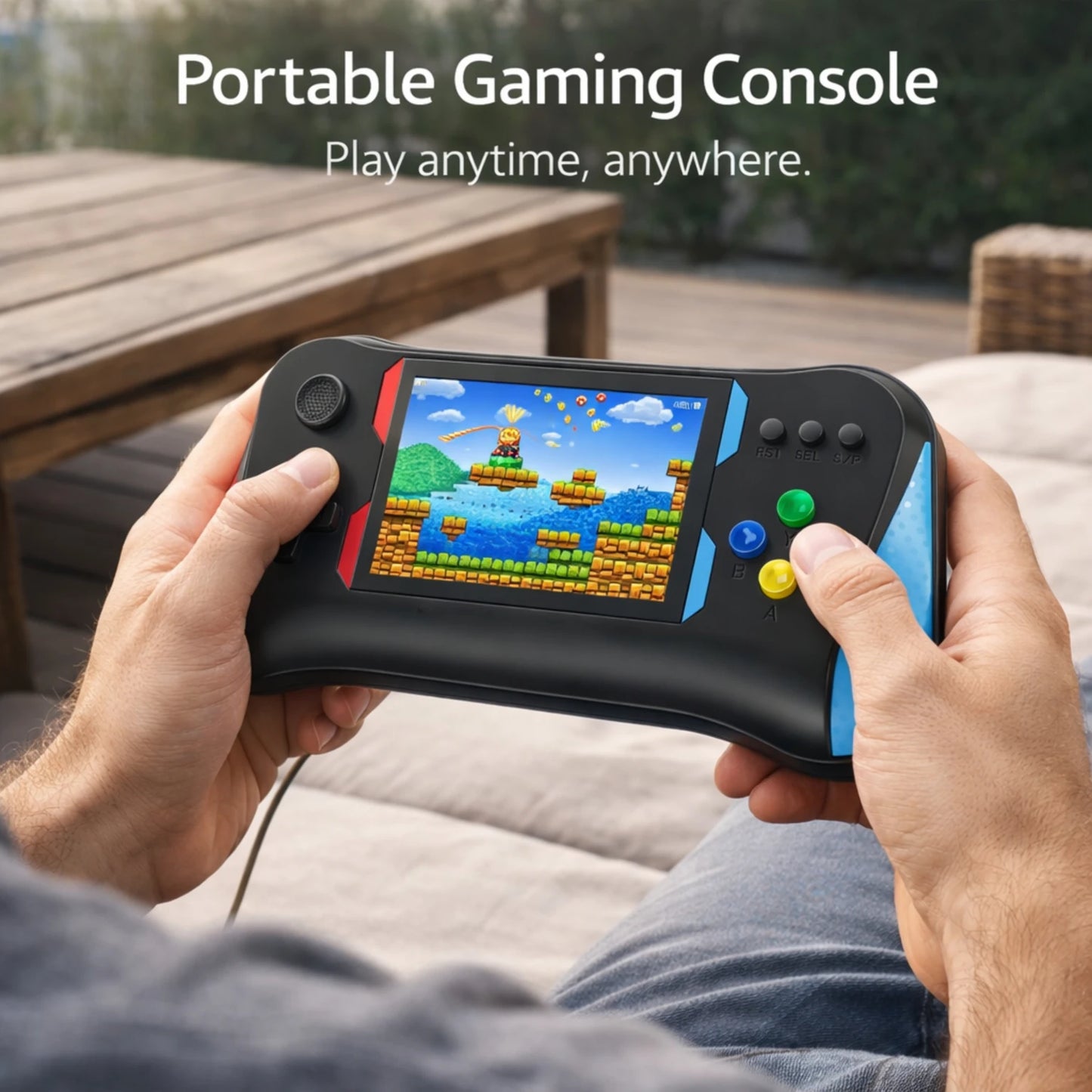 X7M Game Box Handheld Console (P5 Series) – 500 Built-in Games, Dual Controller Support, TV Output & Portable Gaming Device