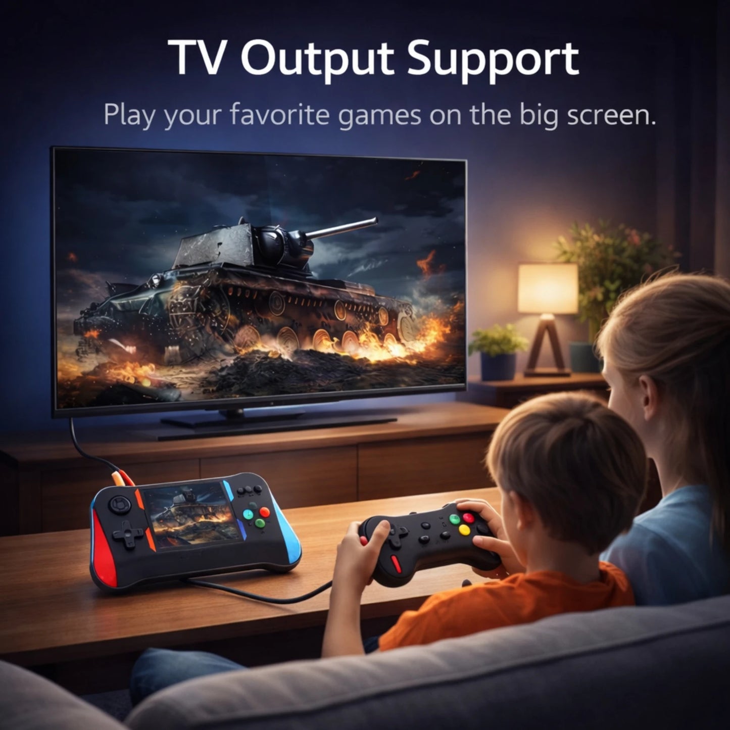 X7M Game Box Handheld Console (P5 Series) – 500 Built-in Games, Dual Controller Support, TV Output & Portable Gaming Device
