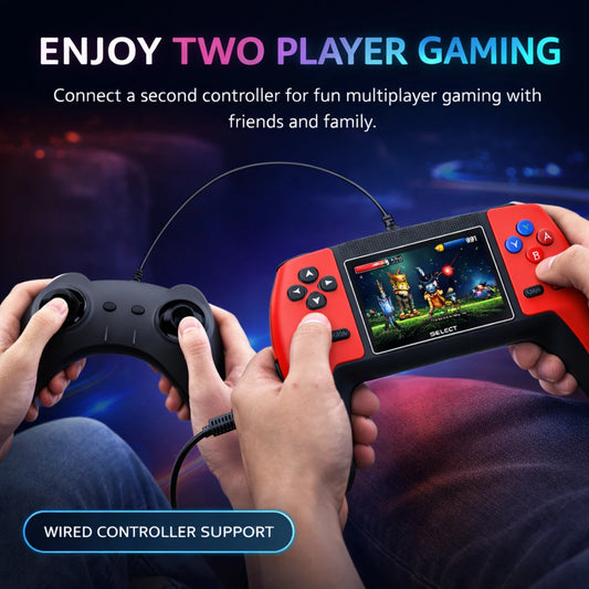 P5 Retro Handheld Gaming Console – 500+ Built-in Games, 3.5” TFT Display, Wireless Controller Support & TV Output