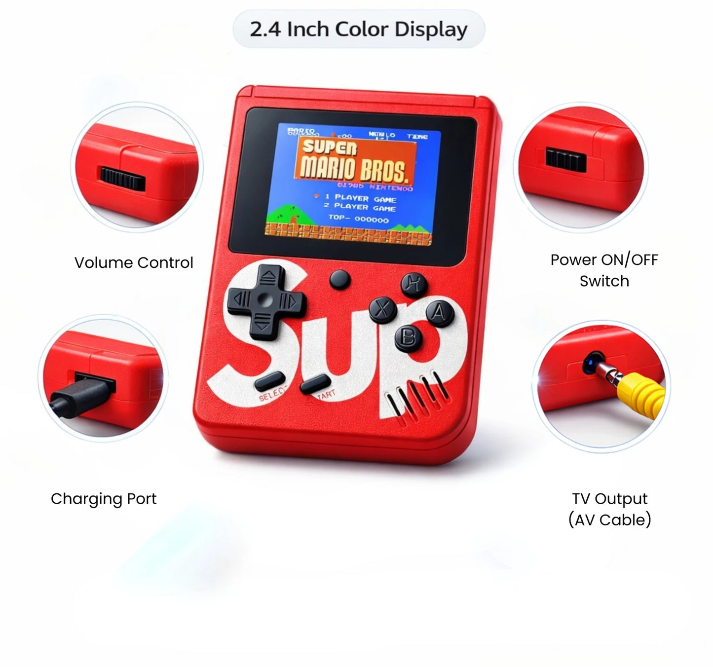 OPINIA Gaming Console, 400 Games Premium Edition for kids and toddlers 1GB with 400 Games