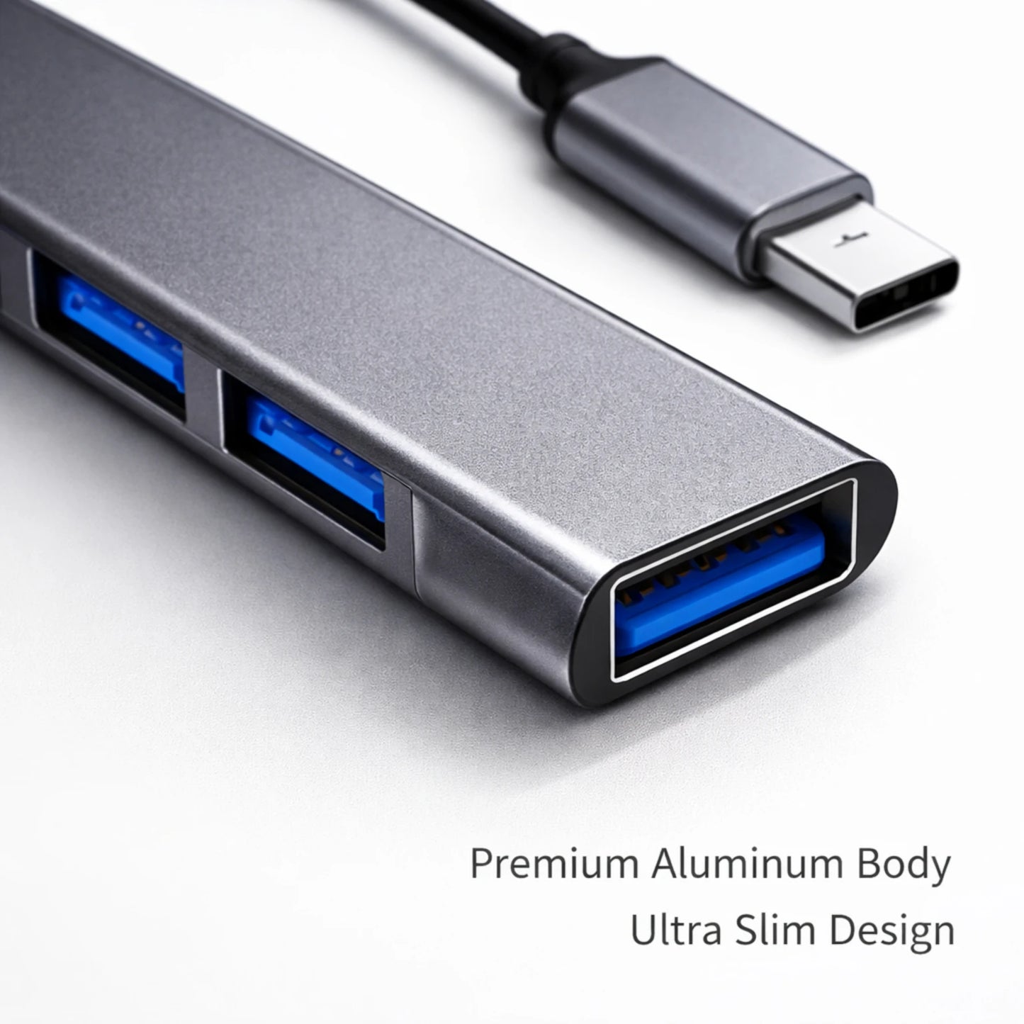 OPINIA 4-in-1 USB Hub OTG Adapter – High-Speed USB 3.0 Multiport Hub for Laptop, PC & Mobile Devices