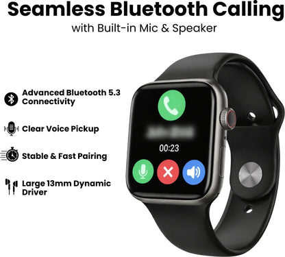 OPINIA Lexasfit WatchX Smartwatch – AMOLED Display, Bluetooth Calling, Wireless Charging & Fitness Tracker Watch