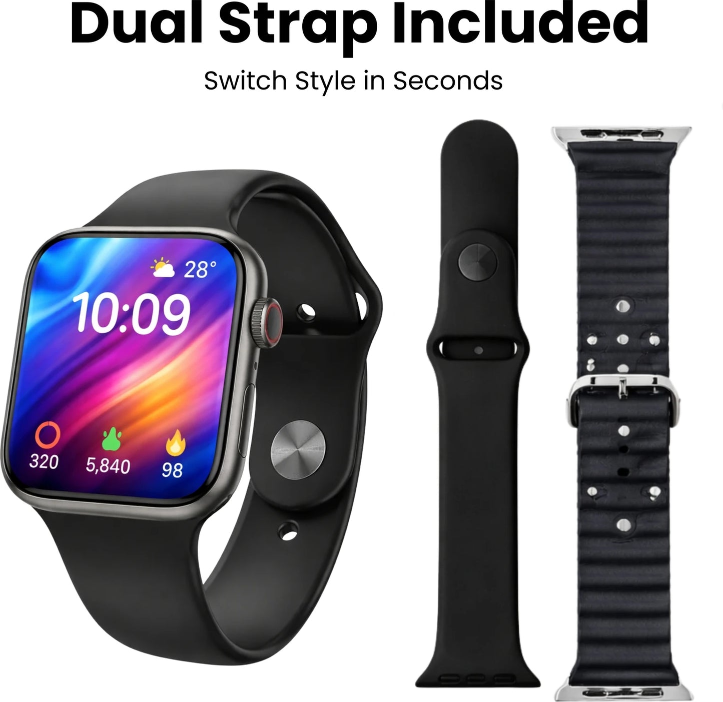 OPINIA Lexasfit WatchX Smartwatch – AMOLED Display, Bluetooth Calling, Wireless Charging & Fitness Tracker Watch