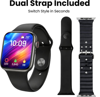 OPINIA Lexasfit WatchX Smartwatch – AMOLED Display, Bluetooth Calling, Wireless Charging & Fitness Tracker Watch