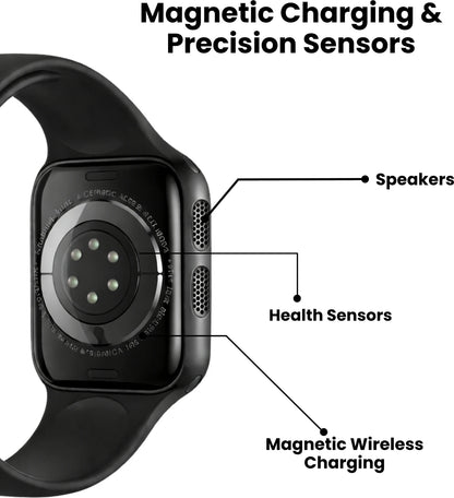 OPINIA Lexasfit WatchX Smartwatch – AMOLED Display, Bluetooth Calling, Wireless Charging & Fitness Tracker Watch