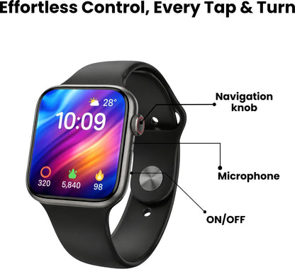OPINIA Lexasfit WatchX Smartwatch – AMOLED Display, Bluetooth Calling, Wireless Charging & Fitness Tracker Watch