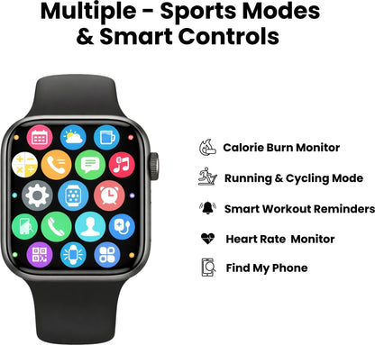 OPINIA Lexasfit WatchX Smartwatch – AMOLED Display, Bluetooth Calling, Wireless Charging & Fitness Tracker Watch