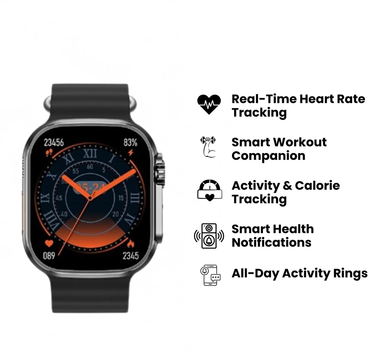 T900 Ultra 2 Smartwatch – 49mm Display, Bluetooth Calling, Fitness Tracker & Health Monitoring Watch