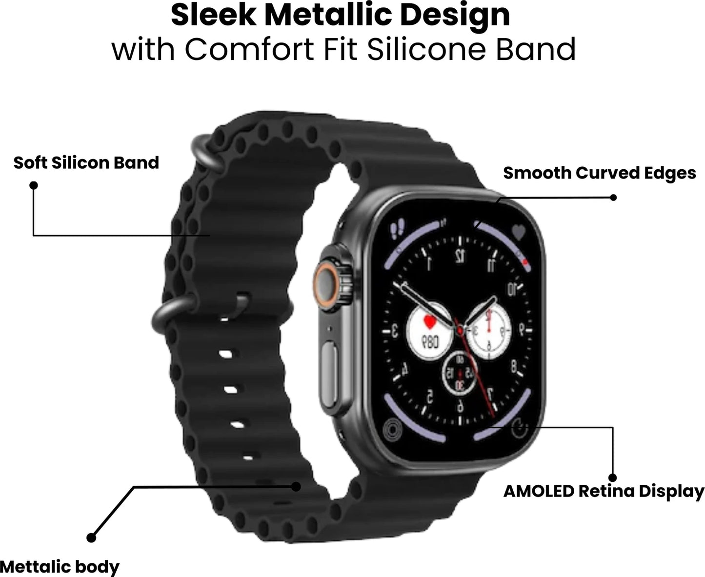 T900 Ultra 2 Smartwatch – 49mm Display, Bluetooth Calling, Fitness Tracker & Health Monitoring Watch