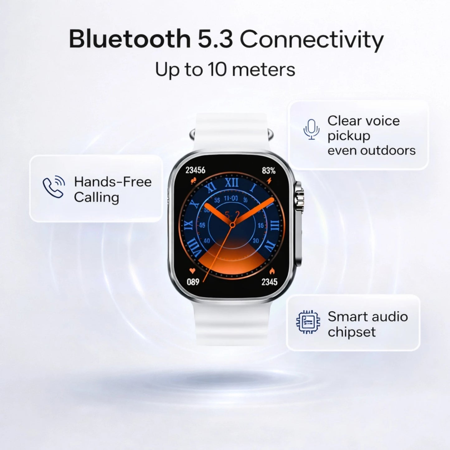 OPINIA L22 Ultra Smartwatch, Touch Screen Display, Bluetooth Calling, Wireless Charging Smartwatch