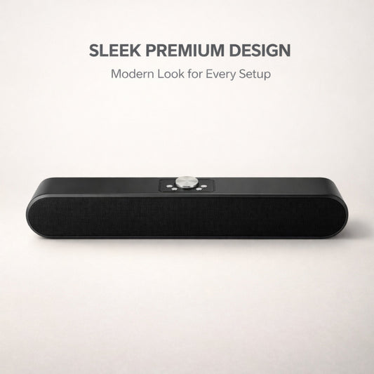 OPINIA Stereo Soundbar, Clear Sound with Bass, 1800 mAh Battery 16W Bluetooth Soundbar