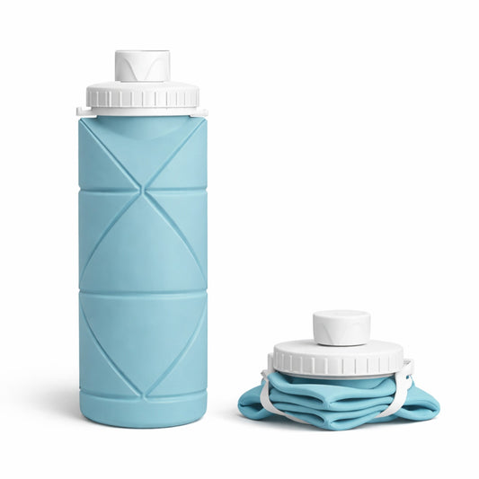 Collapsible Silicone Water Bottle – Foldable BPA-Free Leakproof Travel Bottle for Gym, Sports & Outdoor Use