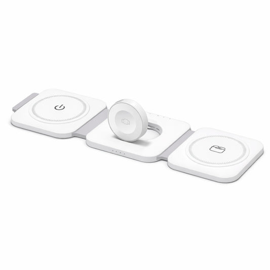 3-in-1 Magnetic Wireless Charger – Fast Charging Station for Smartphone, Smartwatch & Earbuds (15W)