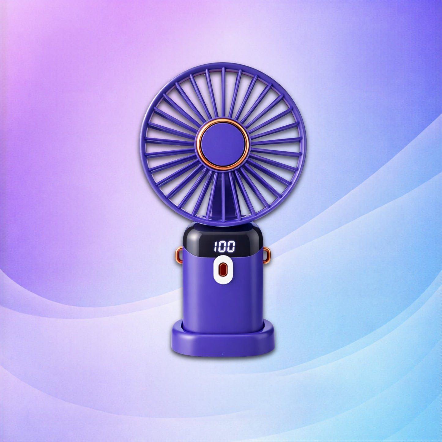 Mini Handheld Fan USB Rechargeable – Portable Fan with 3 Speed Modes, LED Light & Foldable Multi-Use Design