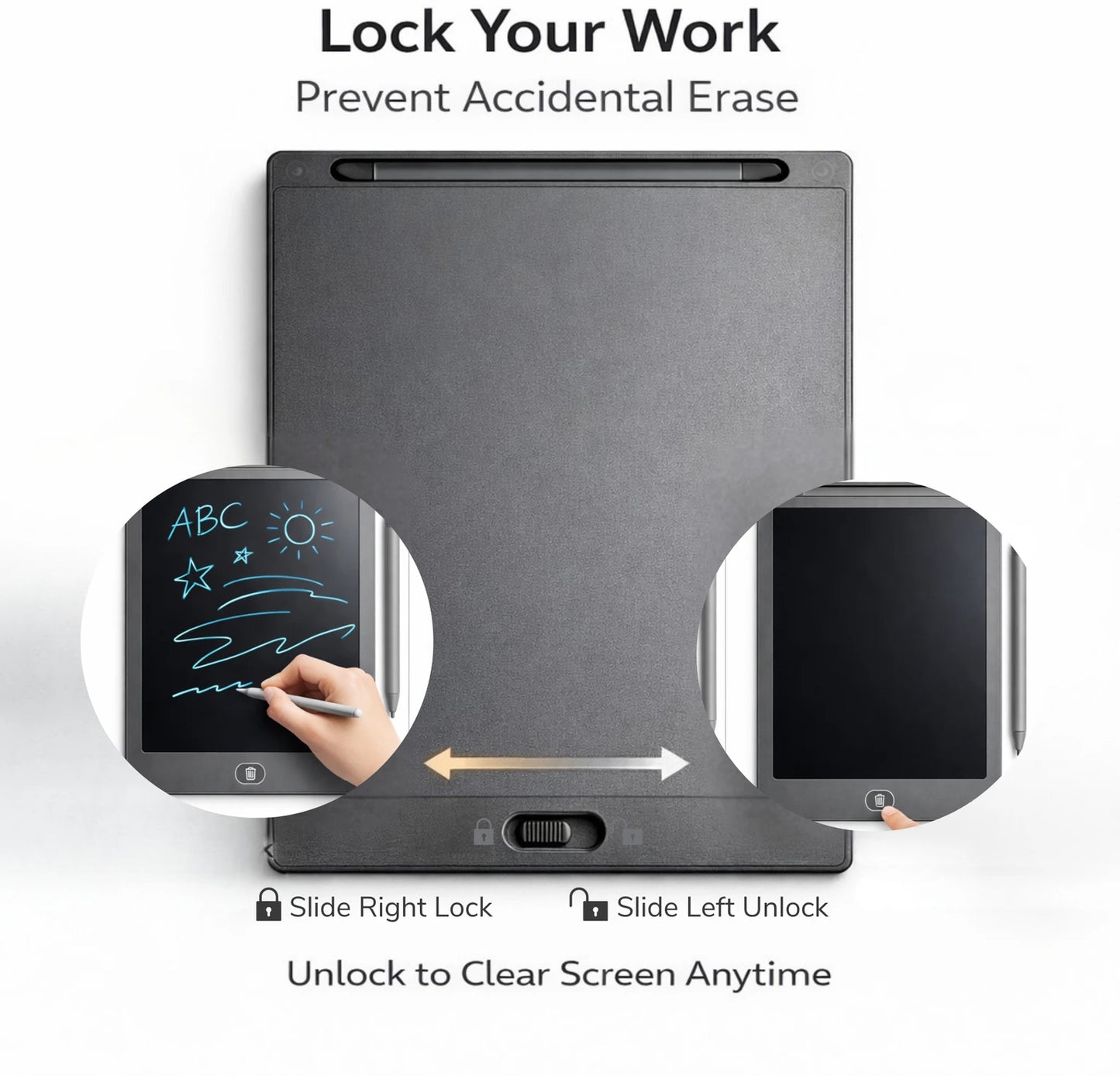 OPINIA LCD Writing Pad with Screen 12-inch for Drawing, Playing, Handwriting for kids