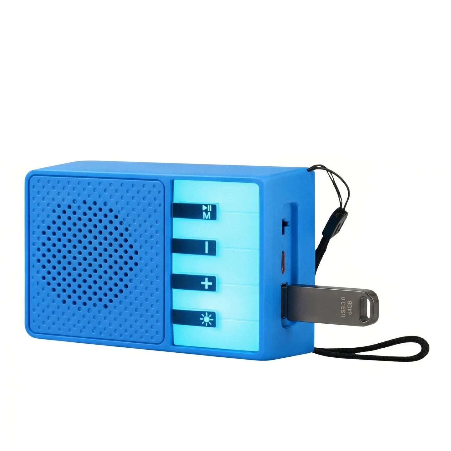 M413SP Portable Bluetooth Speaker – 5W Bass Sound, RGB Lights, TWS Pairing, FM Radio & Multi-Mode Playback