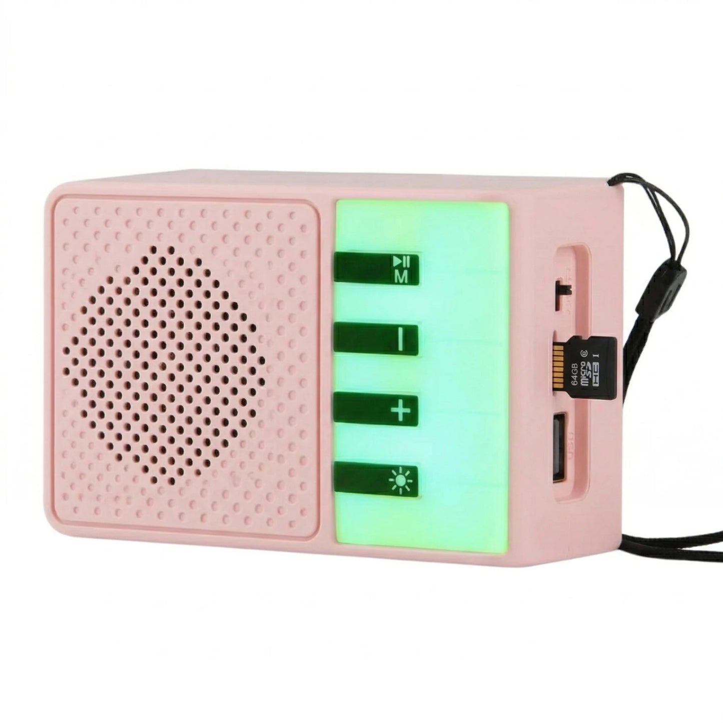 M413SP Portable Bluetooth Speaker – 5W Bass Sound, RGB Lights, TWS Pairing, FM Radio & Multi-Mode Playback