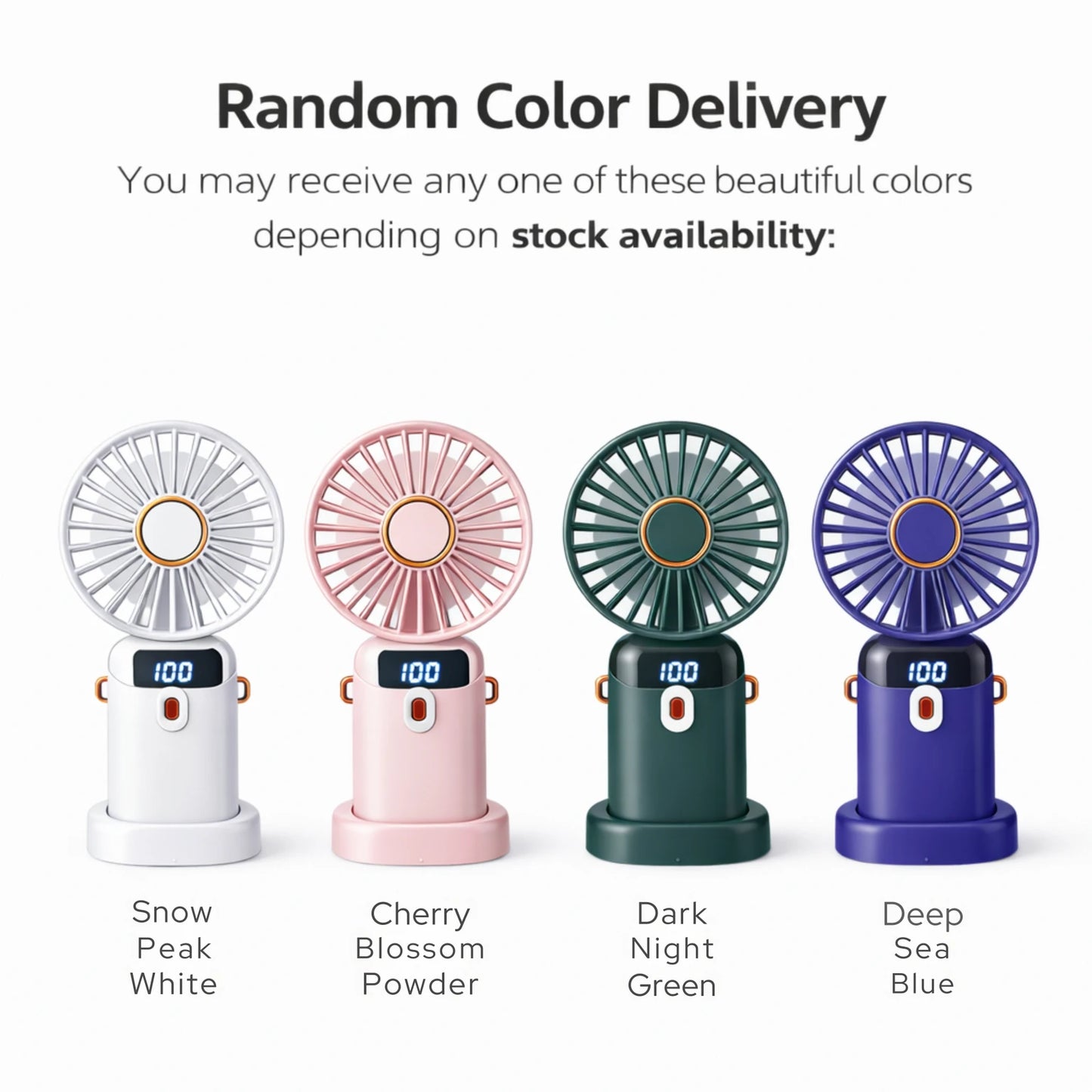 Mini Handheld Fan USB Rechargeable – Portable Fan with 3 Speed Modes, LED Light & Foldable Multi-Use Design