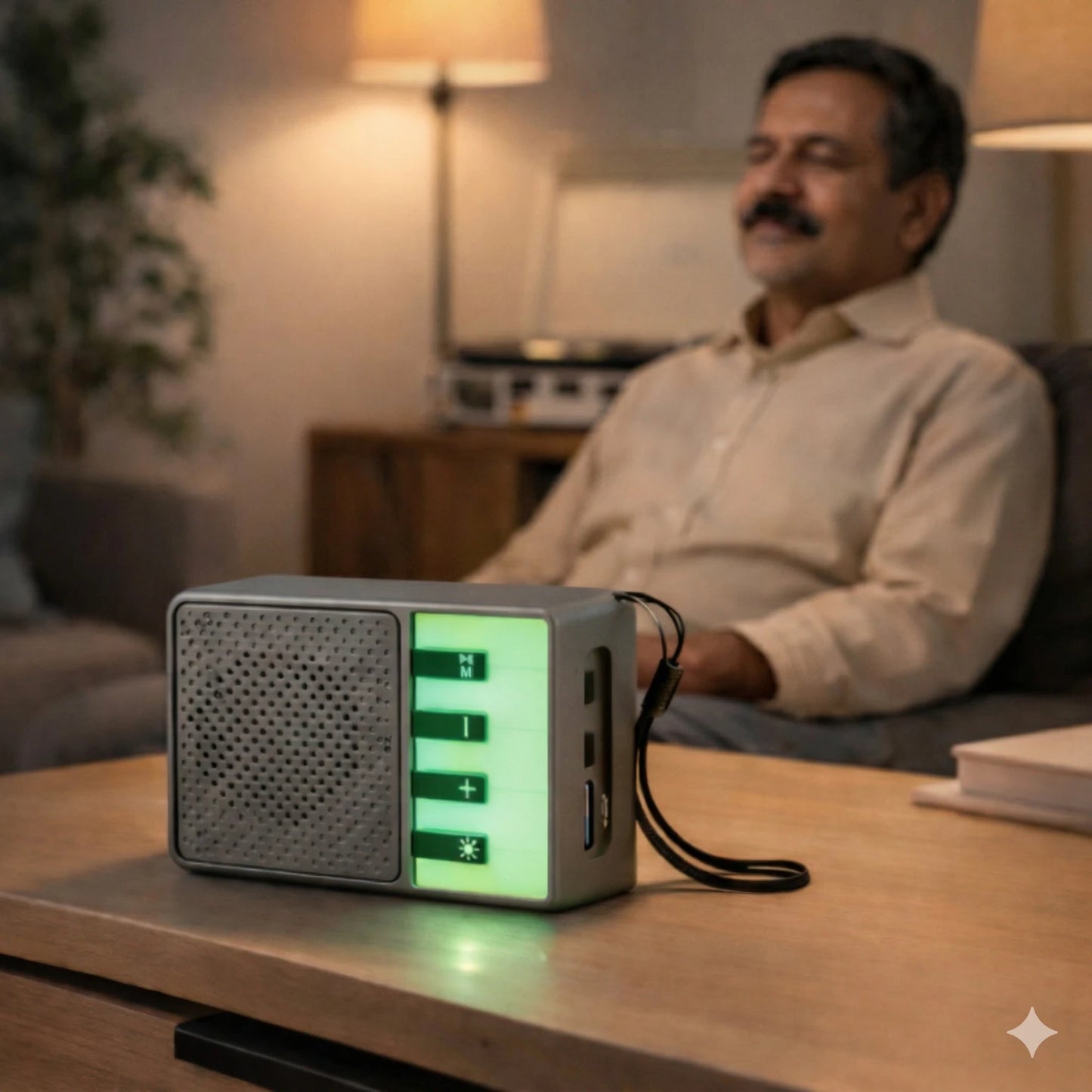 M413SP Portable Bluetooth Speaker – 5W Bass Sound, RGB Lights, TWS Pairing, FM Radio & Multi-Mode Playback